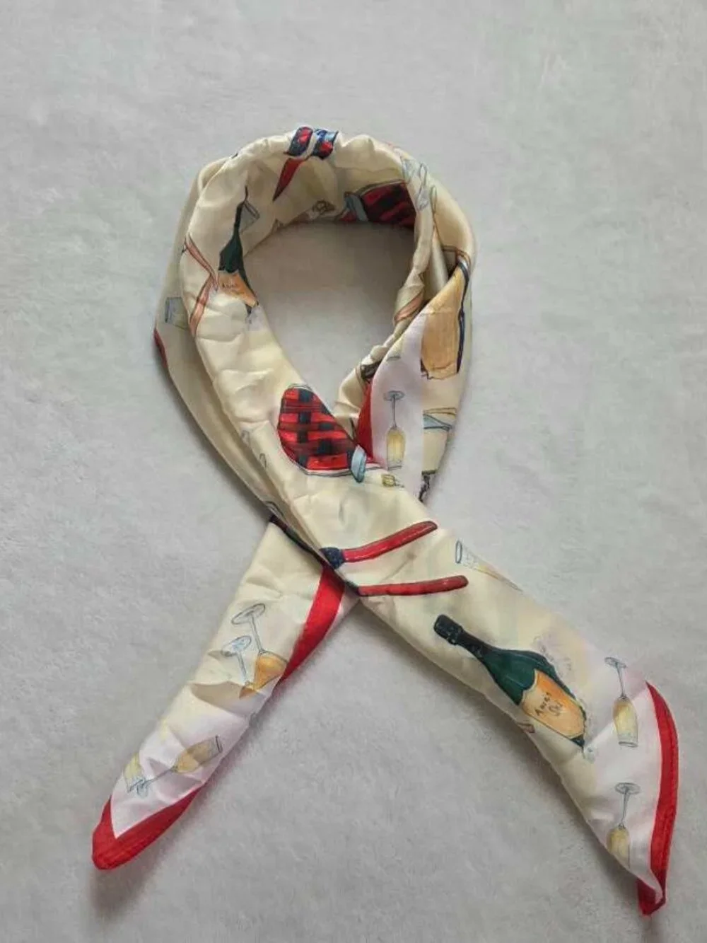 New Anthropologie Apres Ski skiing Nikki Ackerman 27x27 scarf